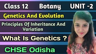 Class 12 Botany Genetics And Evolution Principles Of Inheritance And Variation CHSE [upl. by Rinee312]