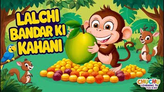 Lalchi Bandar Ki Kahani Poem 🐒  Fun Jungle Story for Kids  Educational Videos for Kids  Kids Song [upl. by Iglesias]