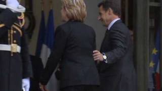 Hillary Clinton in France for security talks [upl. by Enyaj783]