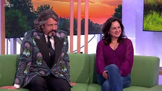 Jill Halfpenny Actress Laurence LlewelynBowen Interior Designer On The One Show 19062024 [upl. by Gillmore952]