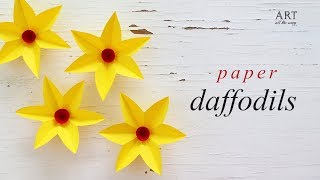 DIY Paper Daffodils Flowers  How to Make Paper Flower [upl. by Omero933]