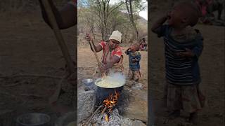 Hadza Ugali Timeshortsfeed hadzabe [upl. by Notnats937]