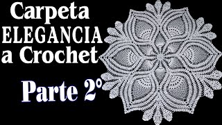 Carpeta Elegancia a Crochet Parte 2° 90 centímetros [upl. by Feldman]