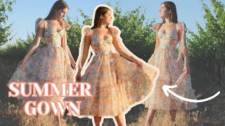 I Made a Gown for Summer Bustier Bodice Princess Dress DIY [upl. by Oznerol]