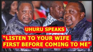 quotMTU ASKIZE BIBI YAKE KABLA AKUNJE NIMUONGELESHERESPECT YOUR WIFEquotUHURU KENYATTA WARN ALL MEN [upl. by Ailes771]