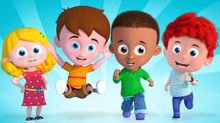 Five Little Schoolies Exercise Song Nursery Rhyme And Cartoon Video [upl. by Parthinia]