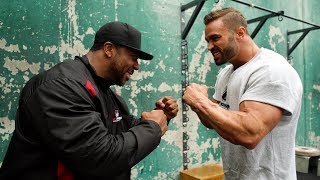 Bodybuilding vs Physique Shawn Rhoden amp Jason Poston Shoulder Workout at The Mecca [upl. by Aillicec]