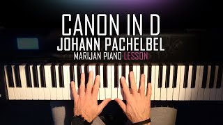 How To Play Canon In D Johann Pachelbel  Piano Tutorial Lesson [upl. by Nazario]