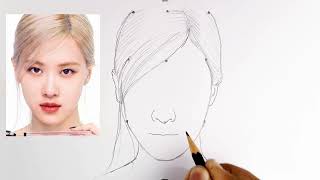 How to draw Blackpink Rose Drawing  Blackpink Rose [upl. by Carolee299]