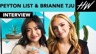 Peyton List and Brianne Tju Gush Over Alexis Bledel amp Tell Us 2 Truths And A Lie  Hollywire [upl. by Nidya732]