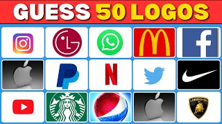 Guess the Logo in 3 Seconds 🥇🍏 50 Famous Logos  Logo Quiz 2024  Cherise Quiz [upl. by Lema]