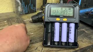 EBL Smart LCD Screen 18650 Battery Charger with Discharge amp Testing Functions  More [upl. by Nylirahs]