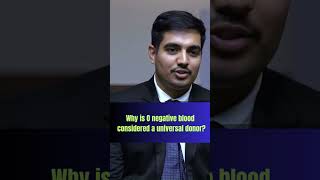 Why is O Negative Blood Considered A Universal Donor viralvideo upsc interviewquestions [upl. by Deppy744]