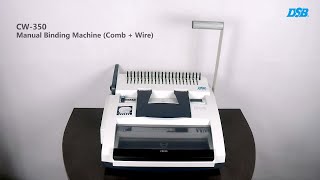 DSB CW350 Comb Binding Machine amp Wire Binding Machine [upl. by Trojan598]