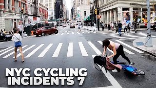 NYC Cycling Incidents Compilation 7  Road rage Jaywalking Unattended Kids Horse Pee Close Calls [upl. by Naenej]