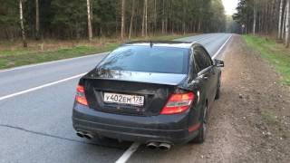 C63 AMG W204 Akrapovic Slipon exhaust [upl. by Disini]