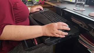 Adjustable Keyboard Tray Under Desk with 360° Rotation [upl. by Ybrik]