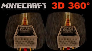 MINECRAFT 3D 360° VR rollercoaster gameplay topbottom stereoscopic [upl. by Ayo246]