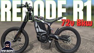 ReRode R1 72v Electric Dirt Bike First Ride and Review [upl. by Lebiram]