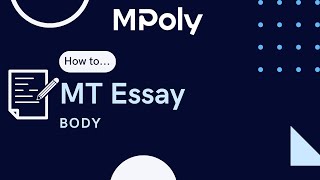 MT Essay Body Paragraphs [upl. by Anoiuq]