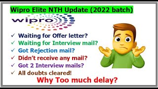 Why Wipro hiring process is too slow Rejection mail Interview mail Selection mail Offer Letter [upl. by Karsten235]