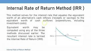 Internal Rate of Return Method IRR [upl. by Hoyt]