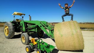 Hudson runs the farm for a day  Tractors for kids [upl. by Saunderson710]