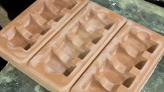 Flocking iron box blister tray production process thermoforming plaster mold serial layout design [upl. by Chubb89]