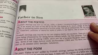 Father to Son class 11 poem by Elizabeth Jennings English poem [upl. by Collbaith]