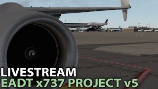 Livestream EADT x737 v5 w 3d Cockpit in XPlane 10  20160416 [upl. by Cristy]