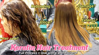 Keratin Hair Treatment  Detailed QnA Damage Extenso Rebounding Frizzy hair [upl. by Balcer]