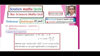 Application injective Application surjectivePropositionsExercices  1bac SMF1bacSMarabe [upl. by Daj792]