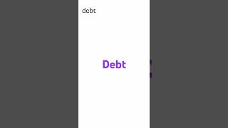 pronunciation pronunciationguru debt finance [upl. by Ninazan]