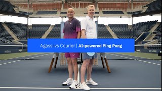 Agassi vs Courier  AIpowered Ping Pong [upl. by Richmal857]