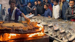 Fried Fish amp Grilled Fish Karachis Biggest Seafood Street Street Food Spicy Lahori Masala Fish Fry [upl. by Naylor]