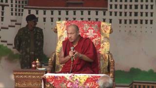 His Holiness Karmapa giving a speech and blessings to Tibetans during Kalacharka 2012 [upl. by Anirdna]