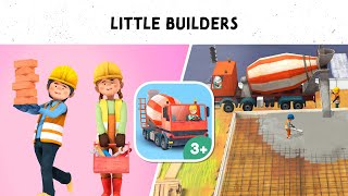 Little Builders 🚧 3D Construction Site Game App for Kids Trailer [upl. by Kinch]