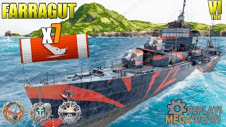 Farragut 7 Kills amp 112k Damage  World of Warships Gameplay 4k [upl. by Kerad588]