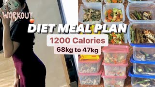 Diet Meal Plan w 1200 calories for weightloss Low calorie amp Low budget  TriVlogs  Philippines [upl. by Evad157]