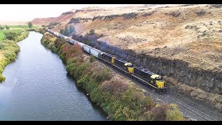 The Palouse River amp Coulee City PCC RR Aerial Feature 4K 928 302018 [upl. by Esil890]