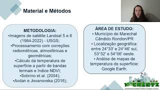 10° EAICTI  quotEstimativa de Temperatura da Superfície Terrestre por meio de Sensoriamento Remotoquot [upl. by Soraya221]