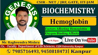 Hemoglobin  Lecture2  Biochemistry  UnitI  CSIR NETJRF  IITJAM [upl. by Zina]