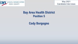 Interview with Cody Borgogno candidate for Position 5 Bay Area Health District [upl. by Landy623]