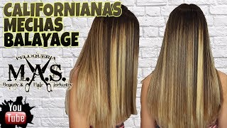 Mechas Californianas 2018 tipo Mechas Balayage Hair Tutorial Blond Balayage Highlights [upl. by Millicent]