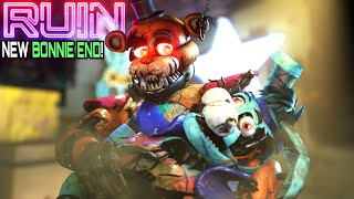 NEW FNAF Ruin END BONNIE DIES as FREDDY says GOODBYE All NEW Ends in Security Breach [upl. by Schrick549]