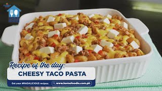 Cheesy Taco Pasta  Home Foodie Cooking Show Madalicious [upl. by Anihsit289]