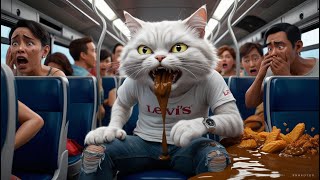 Rich cat vomited everywhere 🐱🍽️💸cat cute ai catlover catvideos cutecat aiimages aicat [upl. by Lehsar]