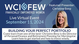 WCI FEW Live Virtual Event 91124  Christine Benz of Morningstar [upl. by Jobina988]