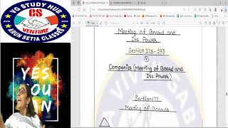 COMPANY LAW CS EXECUTIVE BOARD OF DIRECTORS REVISION EXPRESS PART1MISSION DEC 2023 [upl. by Rudd]