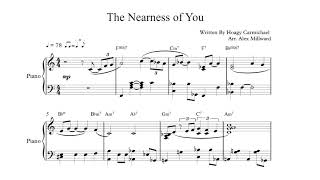 The Nearness of You  Jazz Piano Arrangement w Sheet Music [upl. by Dorine]